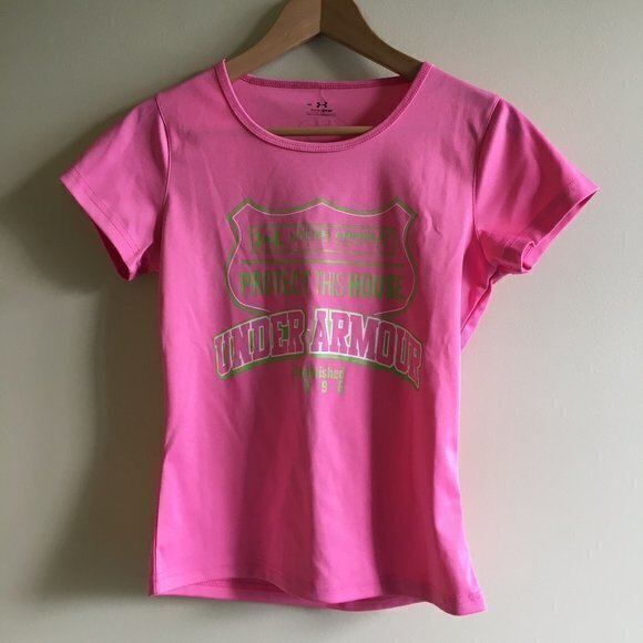 Under Armour Girl's "Protect This House"‎ T-Shirt Top Size M - Picture 1 of 6